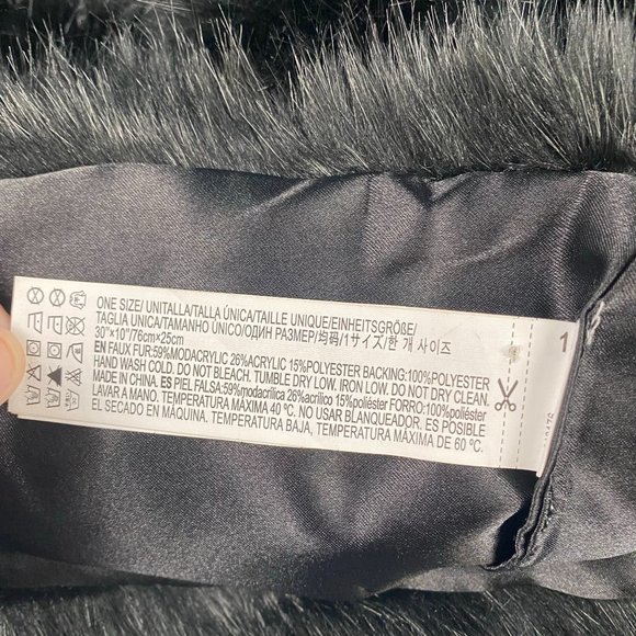 Forever 21 Faux Fur Inifinity Scarf Black OS - Picture 4 of 6